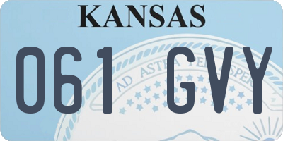 KS license plate 061GVY