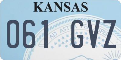 KS license plate 061GVZ