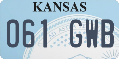 KS license plate 061GWB