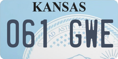 KS license plate 061GWE