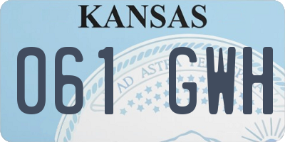 KS license plate 061GWH