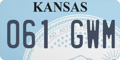 KS license plate 061GWM