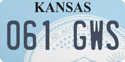 KS license plate 061GWS