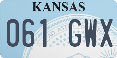 KS license plate 061GWX