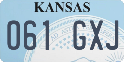 KS license plate 061GXJ
