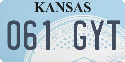 KS license plate 061GYT