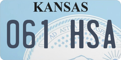 KS license plate 061HSA