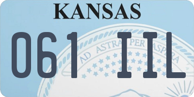 KS license plate 061IIL