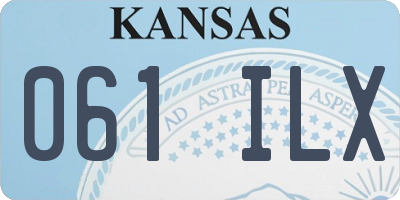 KS license plate 061ILX