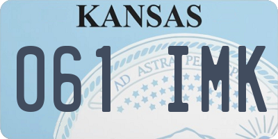 KS license plate 061IMK