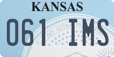 KS license plate 061IMS