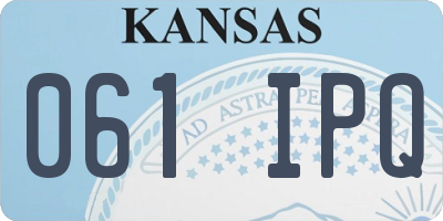 KS license plate 061IPQ