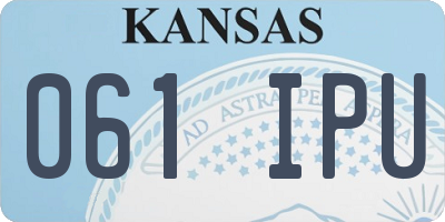 KS license plate 061IPU