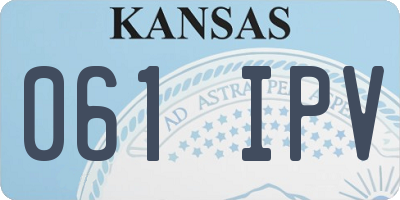 KS license plate 061IPV