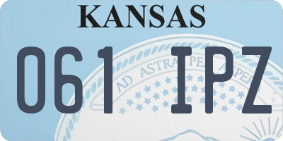 KS license plate 061IPZ