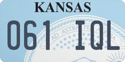 KS license plate 061IQL
