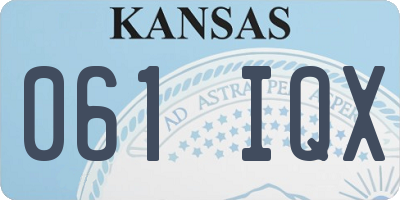 KS license plate 061IQX