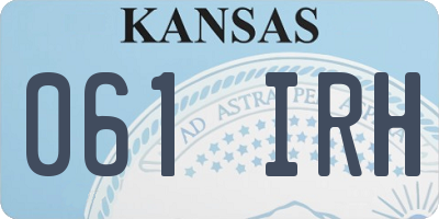 KS license plate 061IRH
