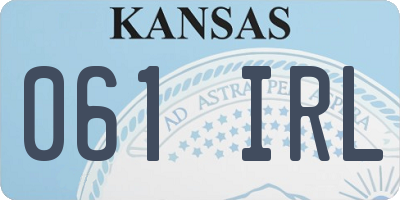 KS license plate 061IRL