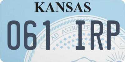 KS license plate 061IRP