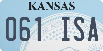 KS license plate 061ISA