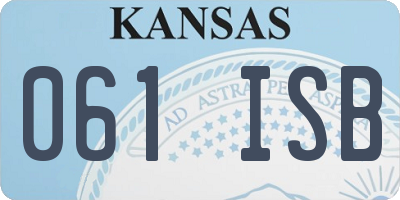 KS license plate 061ISB