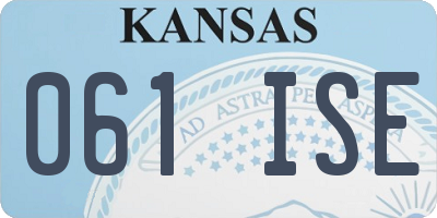 KS license plate 061ISE