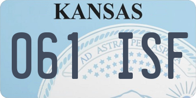 KS license plate 061ISF