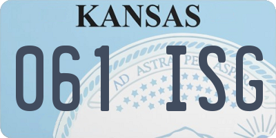 KS license plate 061ISG