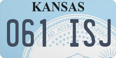 KS license plate 061ISJ