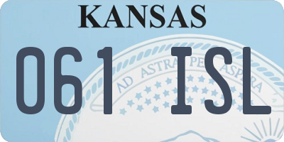 KS license plate 061ISL