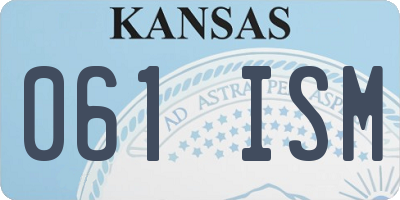 KS license plate 061ISM
