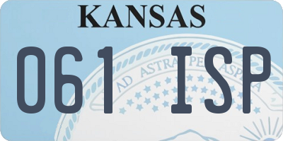 KS license plate 061ISP