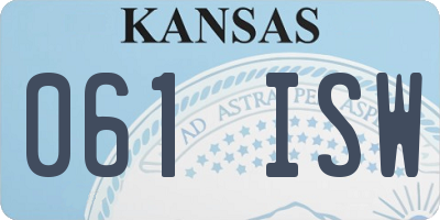 KS license plate 061ISW