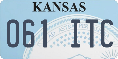 KS license plate 061ITC