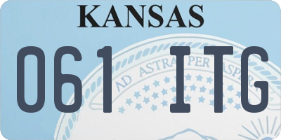 KS license plate 061ITG