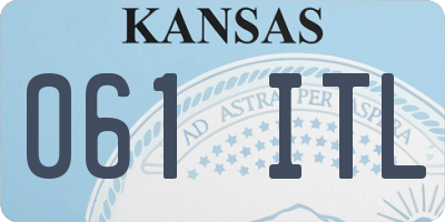 KS license plate 061ITL