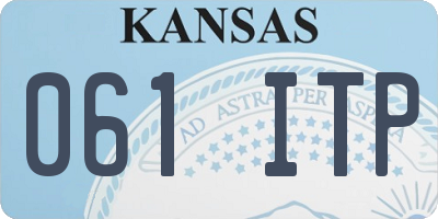 KS license plate 061ITP