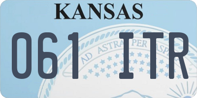 KS license plate 061ITR
