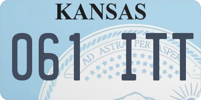 KS license plate 061ITT