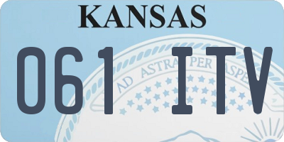 KS license plate 061ITV