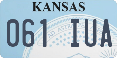 KS license plate 061IUA