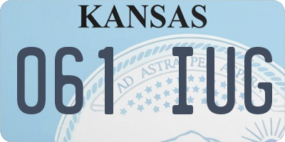 KS license plate 061IUG