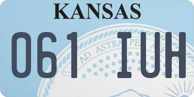 KS license plate 061IUH