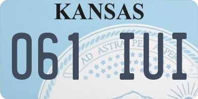 KS license plate 061IUI