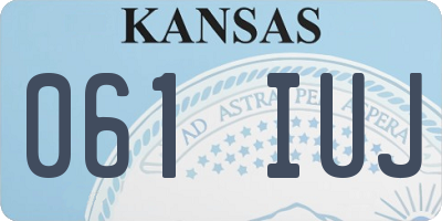 KS license plate 061IUJ