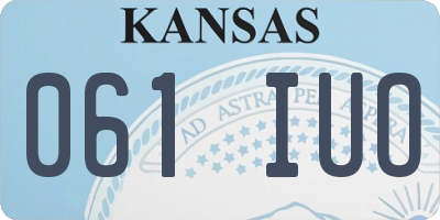 KS license plate 061IUO