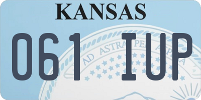 KS license plate 061IUP