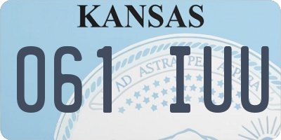 KS license plate 061IUU