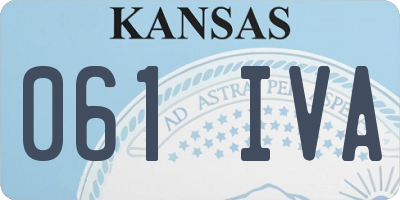 KS license plate 061IVA